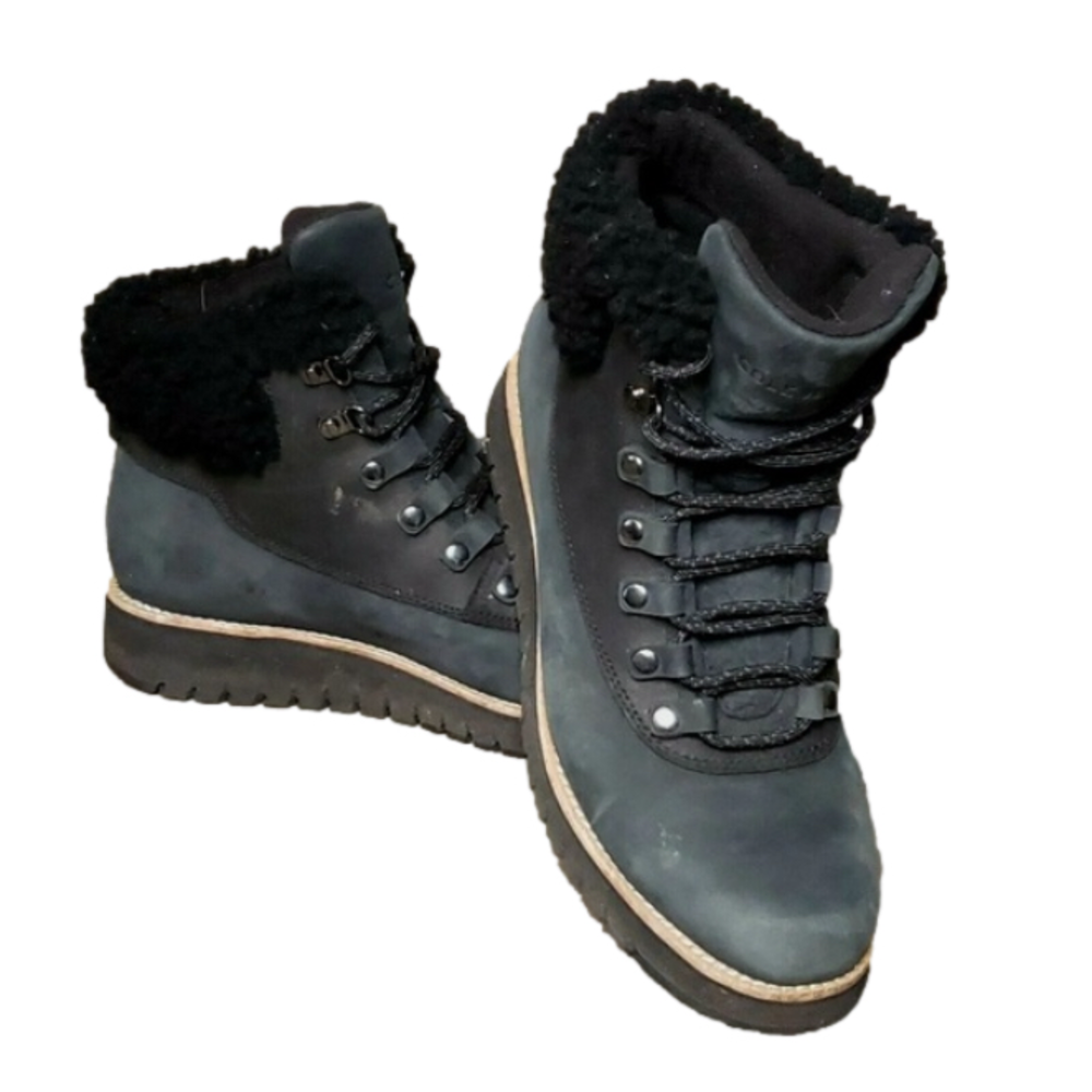 Cole Haan Women’s Grand Explore Hiking Snow Boots Black Waterproof 7B